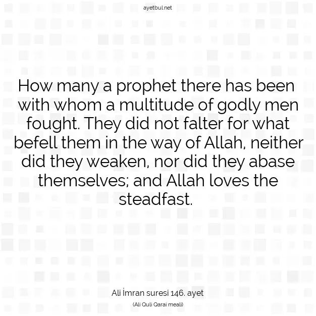Ayetbul | Kuran Mealleri | Quran | Ali İmran suresi 146. ayet