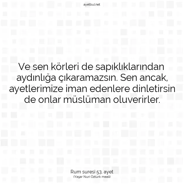 Ayetbul | Kuran Mealleri | Quran | Rum suresi 53. ayet