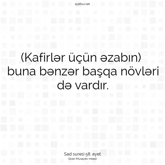 Ayetbul | Kuran Mealleri | Quran | Sad suresi 58. ayet